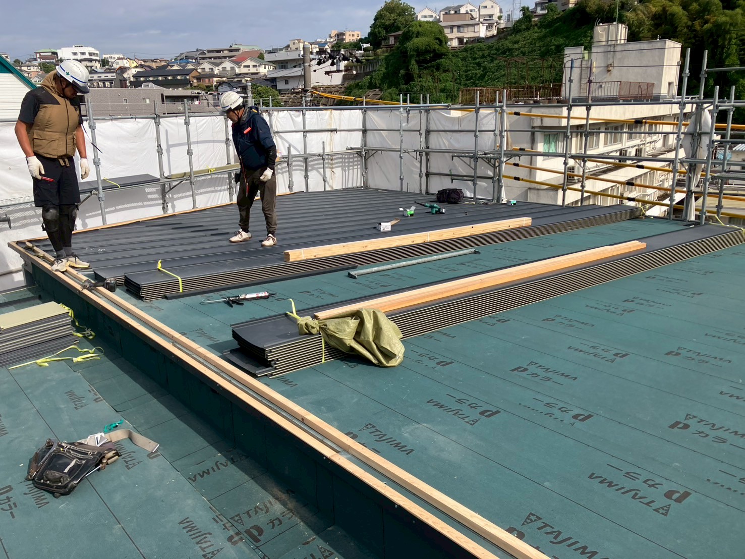 清水ヶ丘ボード 屋根工事
